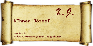 Kühner József névjegykártya