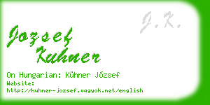 jozsef kuhner business card